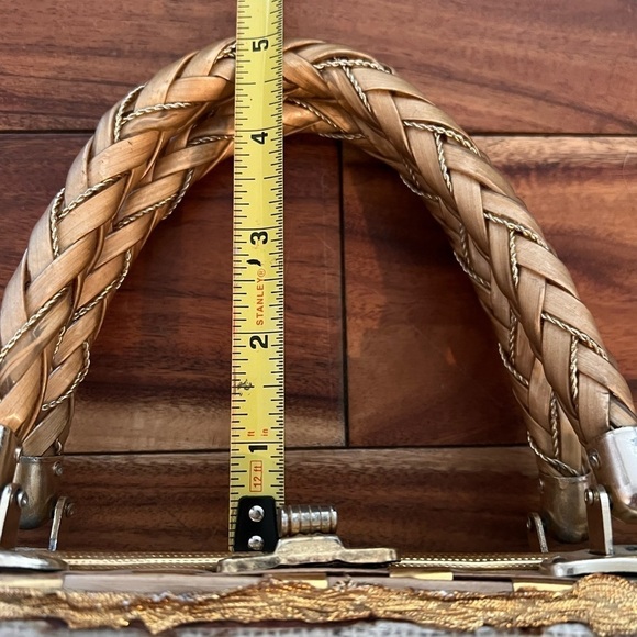 1950s 1960s Vintage Wicker Seashell Purse Handbag Woven Seahorse Starfish - Picture 13 of 14